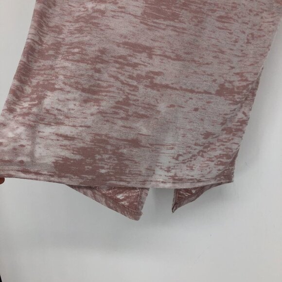 Cherish pale rose pink semi-sheer open cross cross  slit back t-shirt - Picture 10 of 14